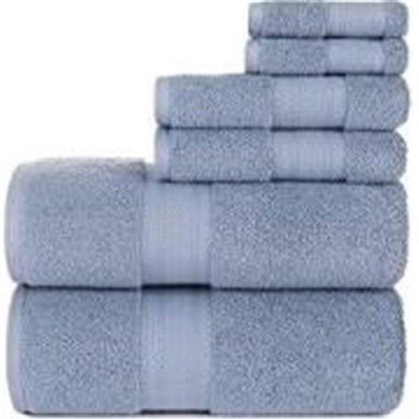 Baltic Linen Baltic Linen 0366101140 Endure Luxury Super Soft  6 Piece Towel Set - Mist Blue 3661011500000
